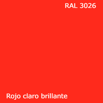 RAL 3026 spray pintura pantone rojo claro brillante