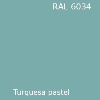 RAL 6034 color turquesa pastel para pintura y spray