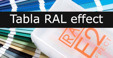 carta y tabla de colores RAL effect