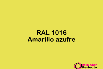 RAL 1016 Amarillo azufre