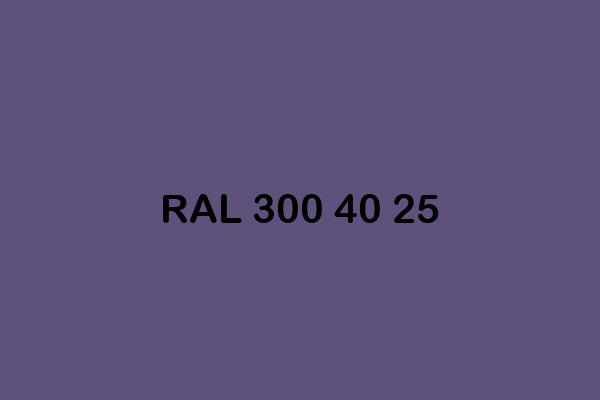 RAL 300 40 25 ral design