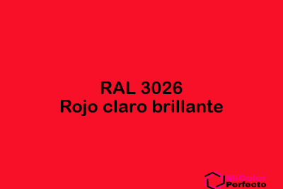 RAL 3026 Rojo claro brillante