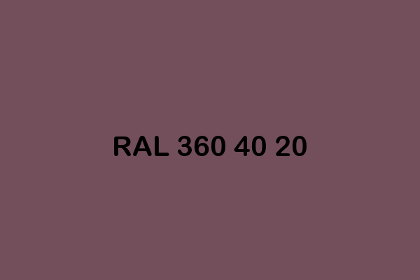 RAL 360 40 20 ral design