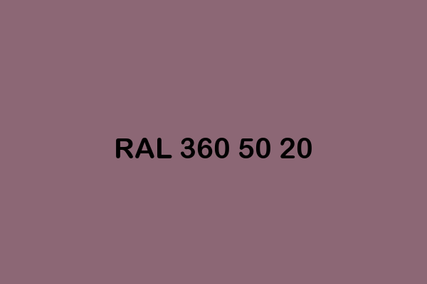 RAL 360 50 20 ral design